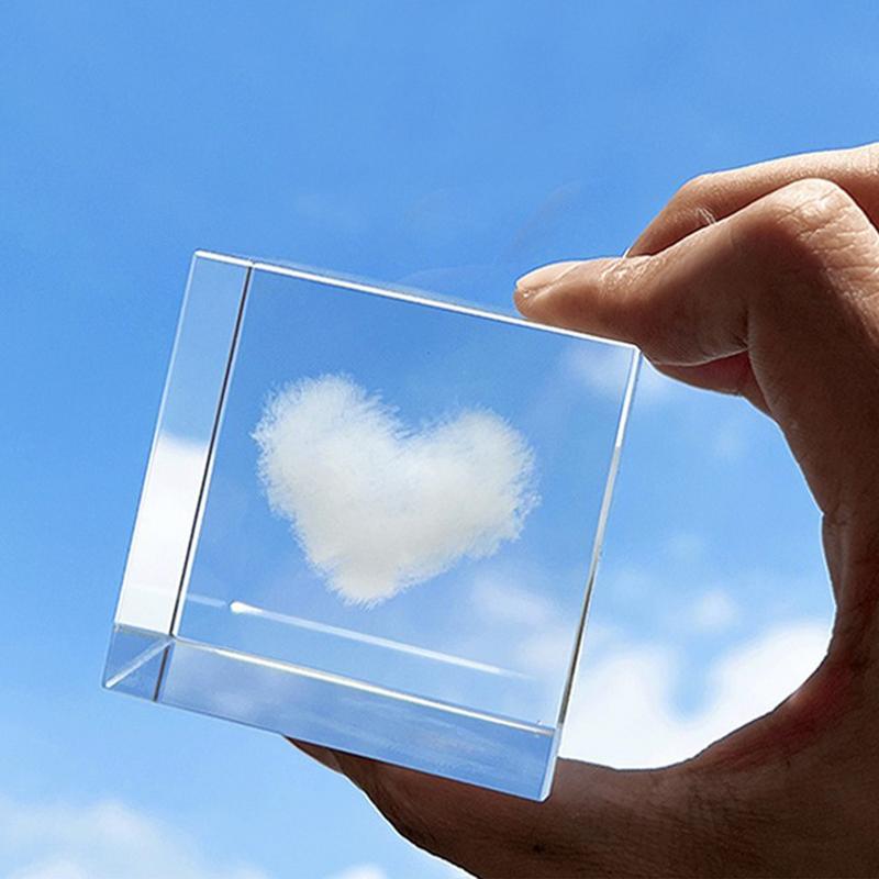 Resin Art Cube - Cloud Cube Ornament Cloud Cube Crystal