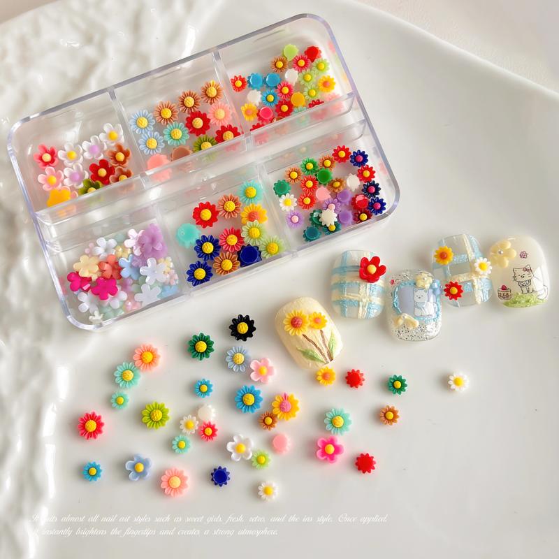 Resin Art Using Flowers - Nail Charms Summer Vibe Sunflower 3D
