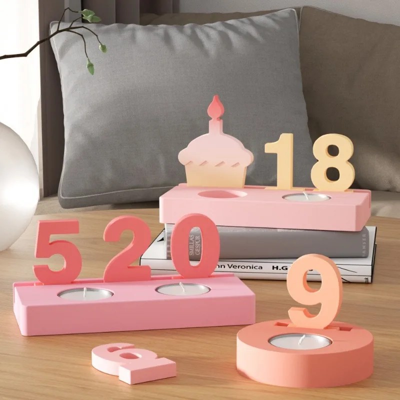 Resin Art Craft - 2pc Birthday Cake Silicones Molds Sqaure