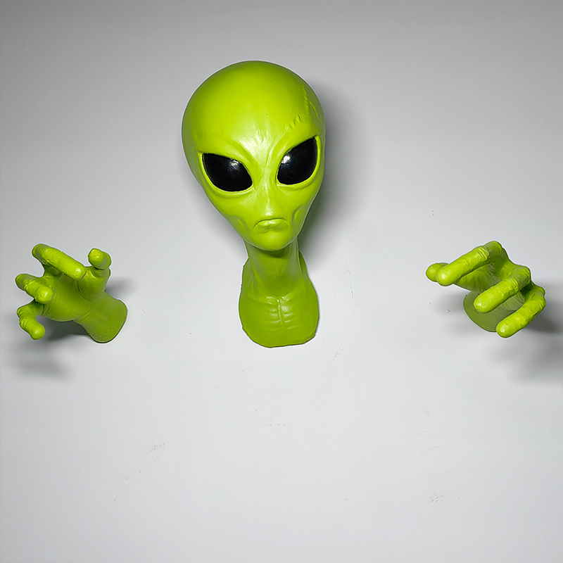 Resin Art Zone - UFO Alien Wall Art Hanging Ornament,
