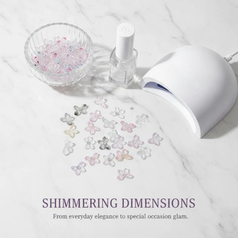 Resin Art Using Flowers - 3D Glitter Resin Nail Art Decorations