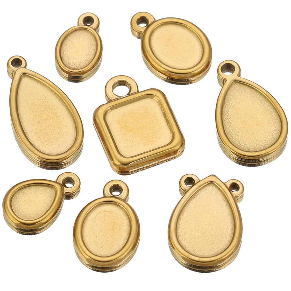 Resin Art Gift Ideas - 5pcs Stainless Steel Square Drop Round