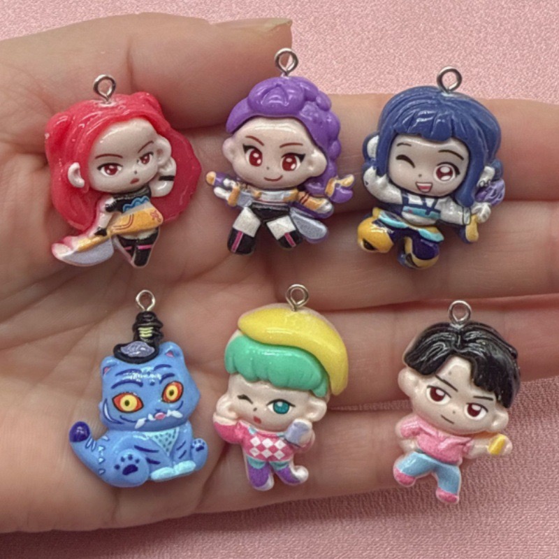 Resin Art Gift Ideas - 10pcs resin cartoon pendant, DIY jewelry