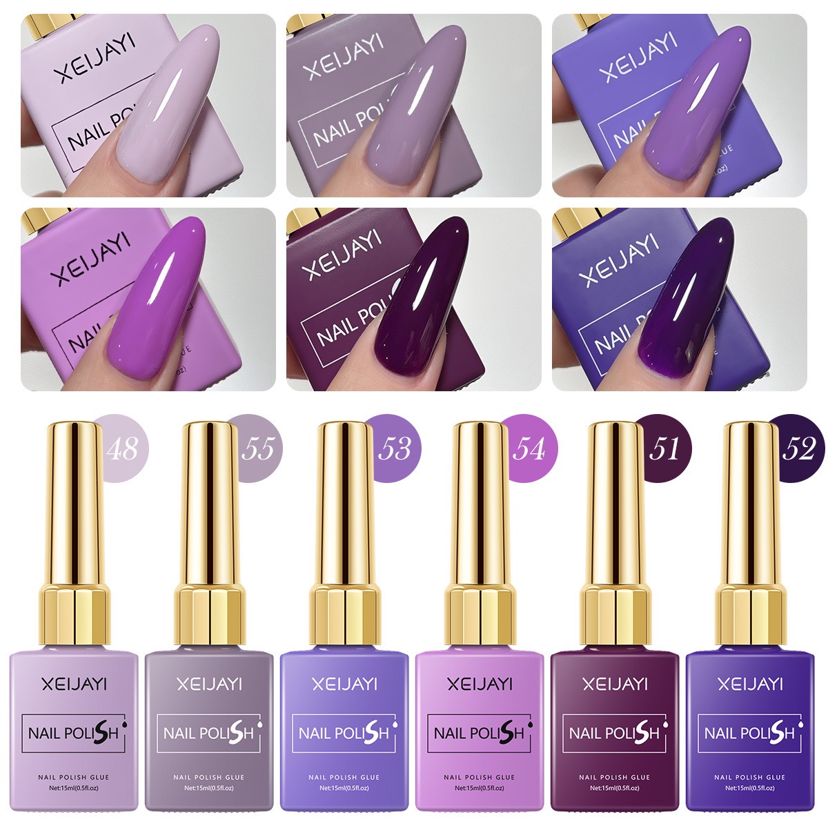 Resin Art Varnish - 6PCS/SET 15ml Gel Nail Polish 6