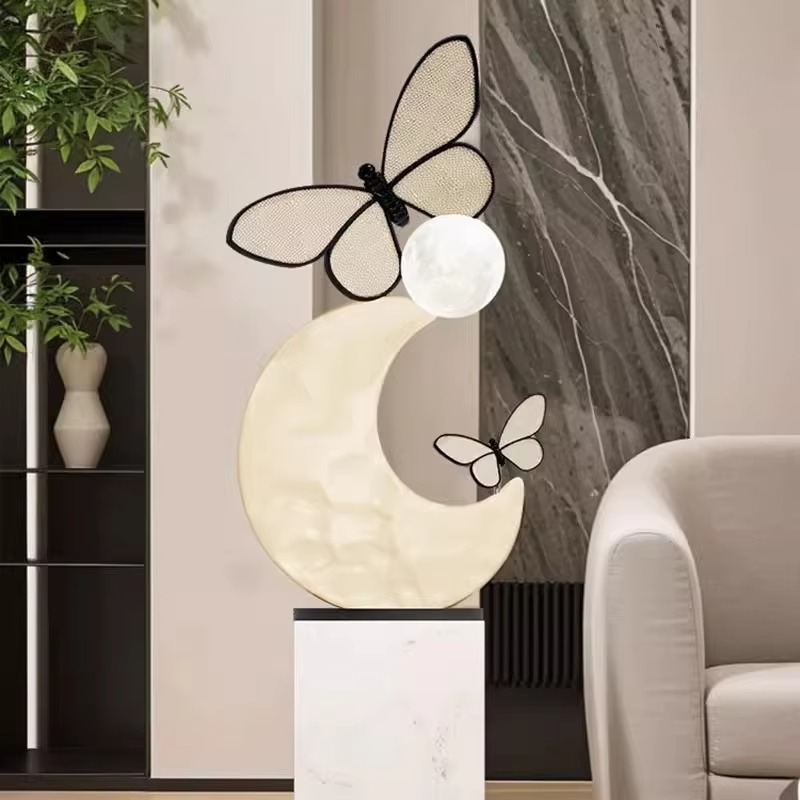 Resin Art Floor Design - Modern Luxury Resin Butterfly Sculpture Floor
