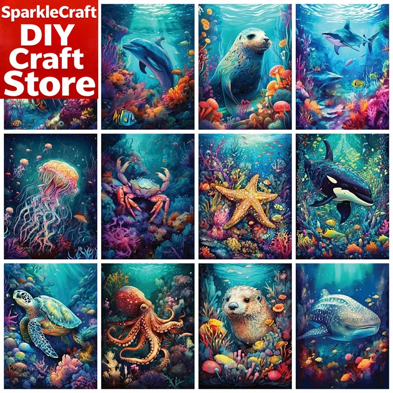 Resin Art Work - 1PC frameless Full Square Round Diamond