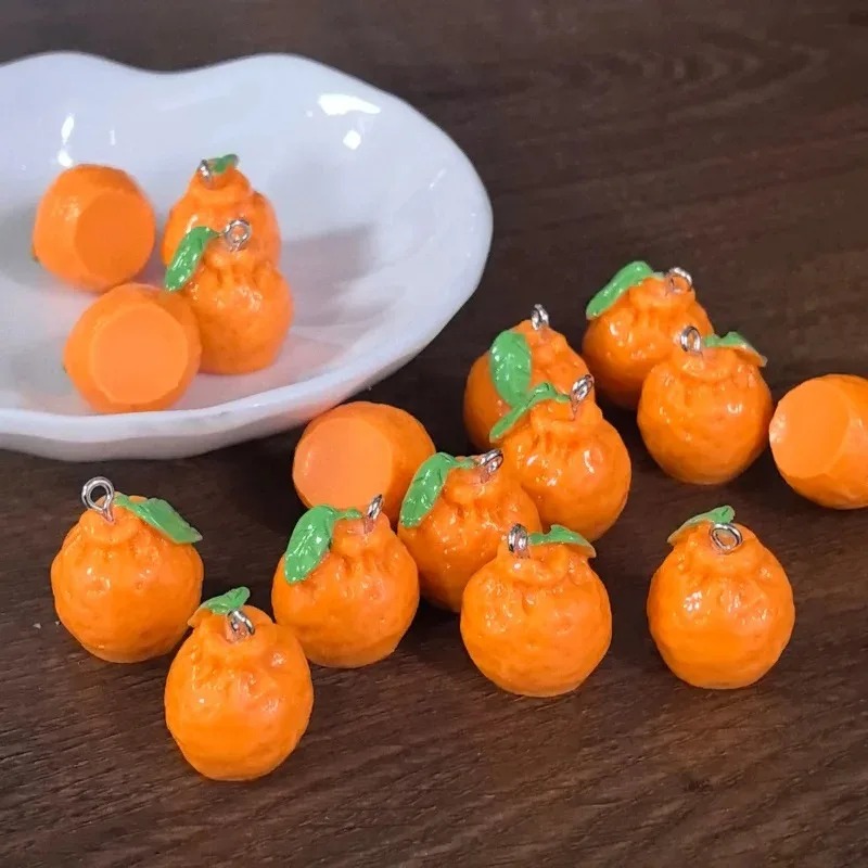 Resin Art Craft - 10Pcs 3D Simulation Dekopon Mandarin Orange