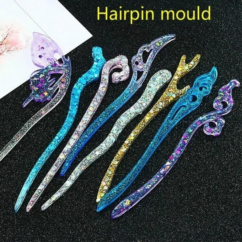 Resin Art Gift Ideas - New Transparent Hairpin Silicone Special Mould