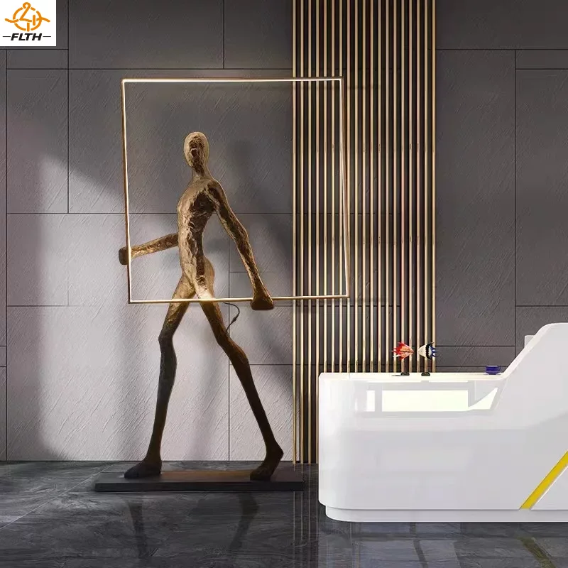 Resin Art Floor Design - Humanoid Art Sculpture Floor Lamp Modern