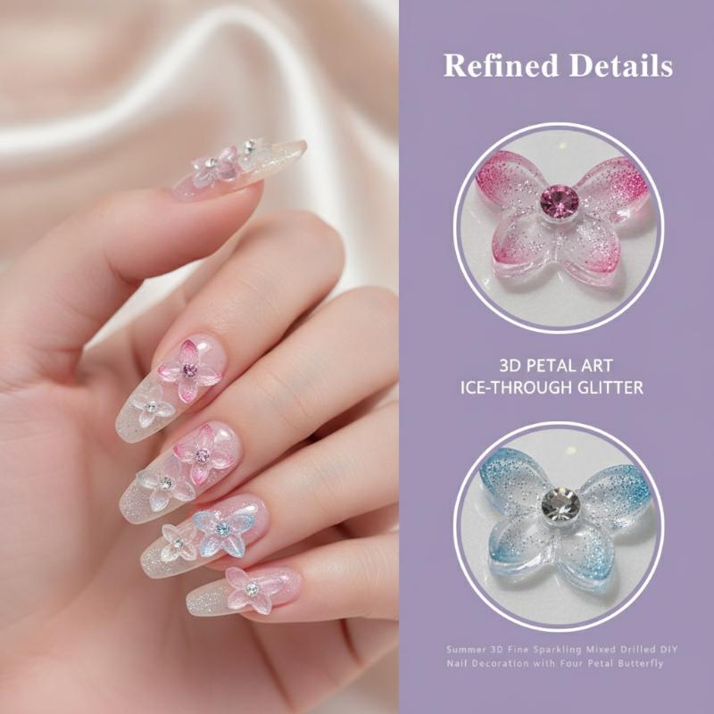 Resin Art Using Flowers - 30Pcs 3D Glitter Resin Butterfly Flower