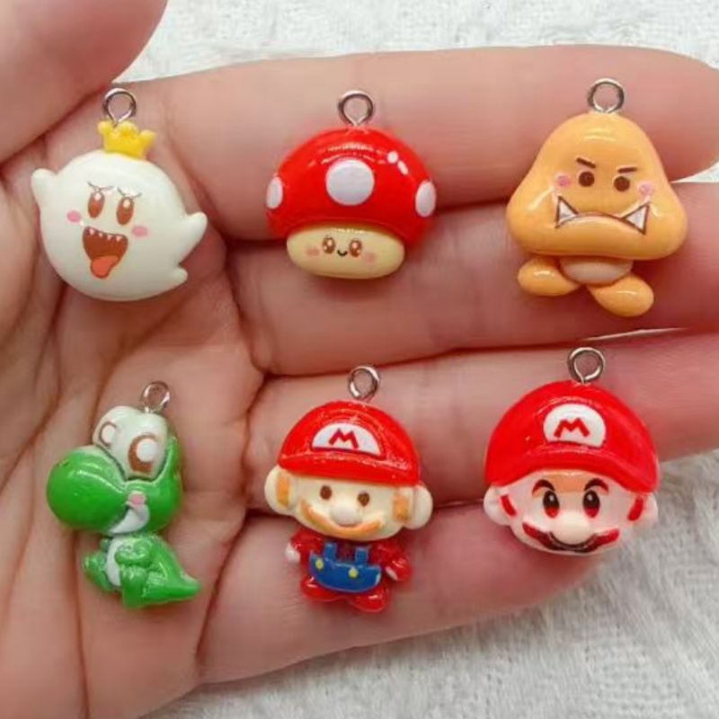 Resin Art Gift Ideas - 10pcs resin cartoon pendant, DIY jewelry