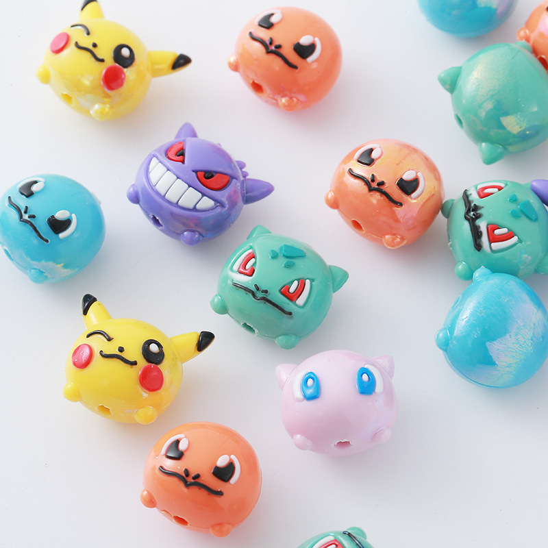 12pcs Pokémon Bead DIY Mobile  - đánh giá và giá Resin Art Toys