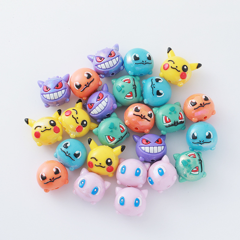 12pcs Pokémon Bead DIY Mobile  - đánh giá và giá Resin Art Toys