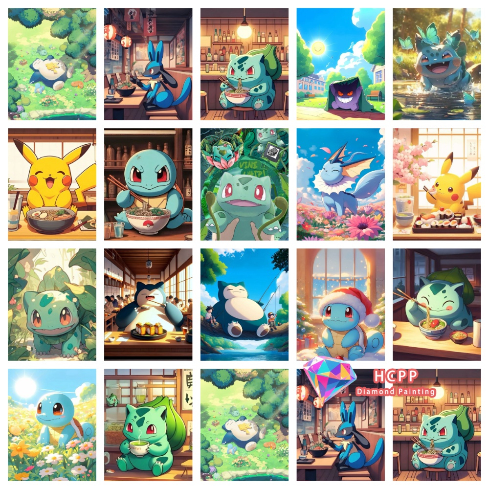 Pikachu Bulbasaur Squirtle Ani - đánh giá và giá Resin Art Work
