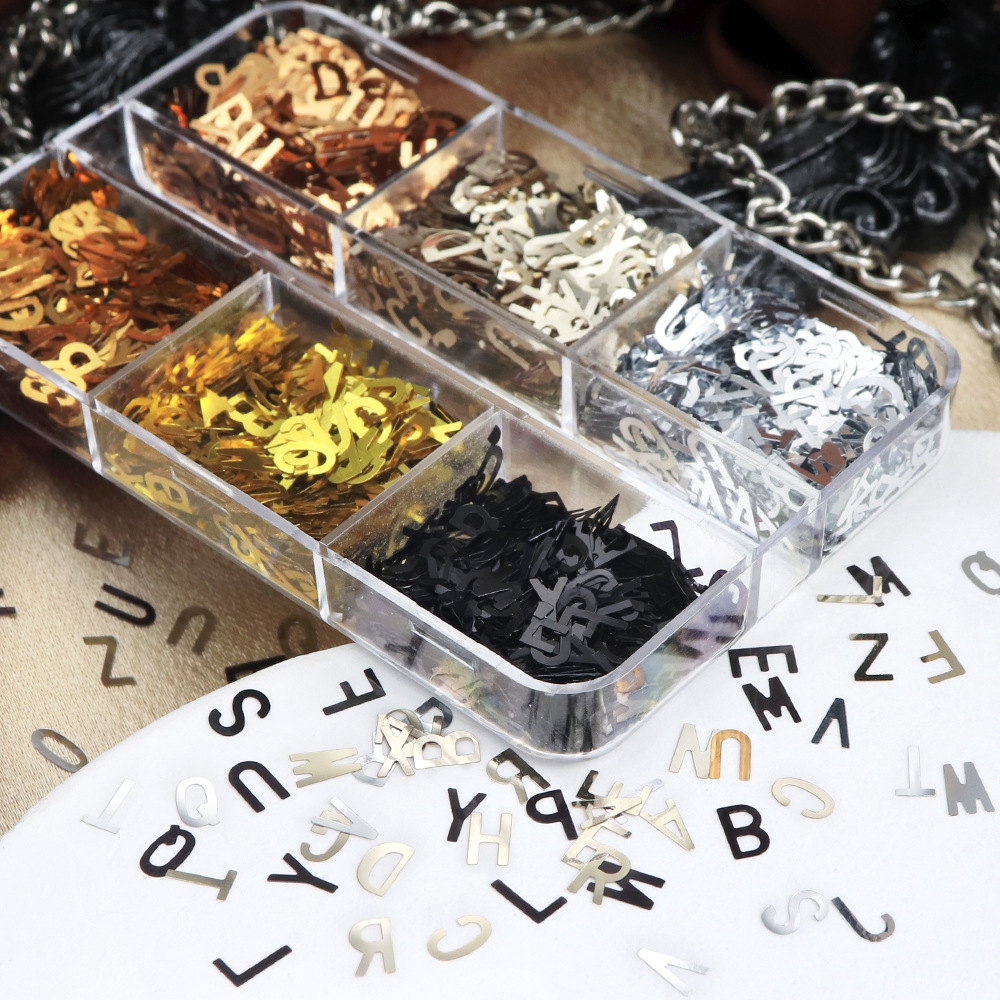6-Grid Box Metallic Alphabet N - đánh giá và giá Resin Art Zone