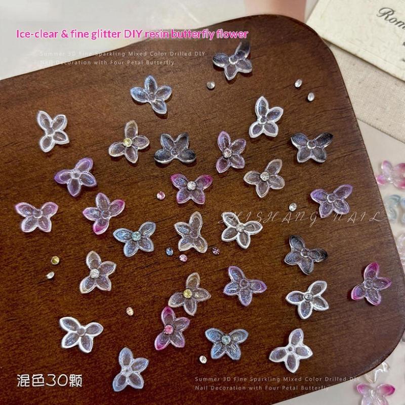 Shiny 3D Glitter Nail Art Char - đánh giá và giá Resin Art Using Flowers