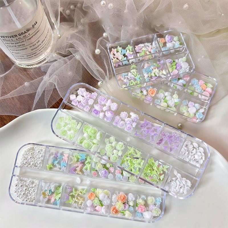 3D Nail Art Decoration Kit 6 1 - đánh giá và giá Resin Art Using Flowers