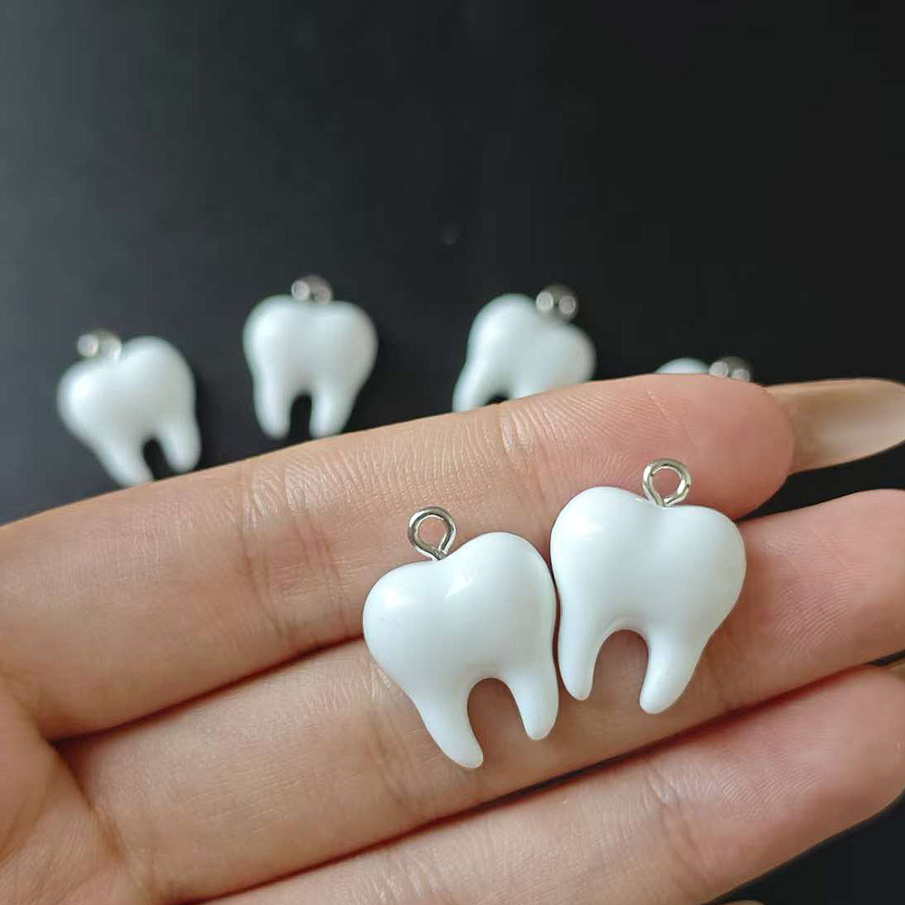 10pcs Cute White Teeth Resin P - đánh giá và giá Resin Art Gift Ideas