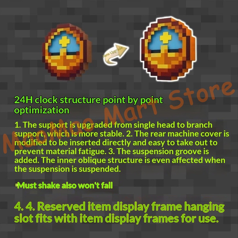 Chic Retro Pixel Art Style Sun - đánh giá và giá Resin Art Clock