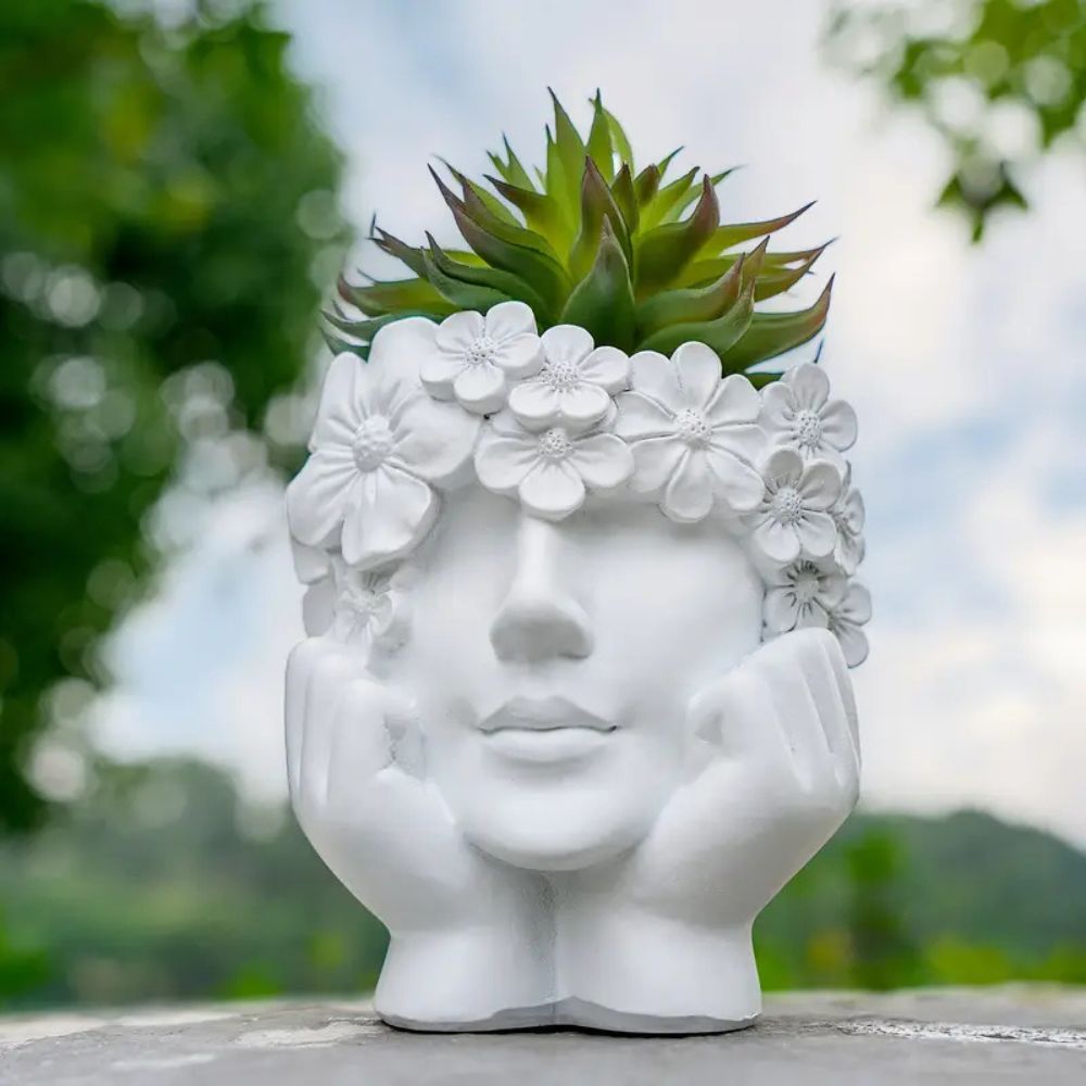 1 Creative Female Face Flower  - đánh giá và giá Resin Art Using Flowers
