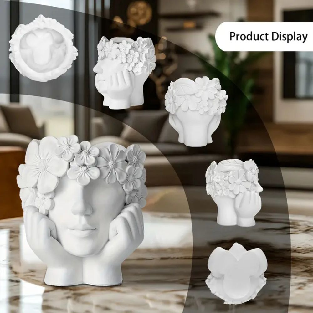 1 Creative Female Face Flower  - đánh giá và giá Resin Art Using Flowers
