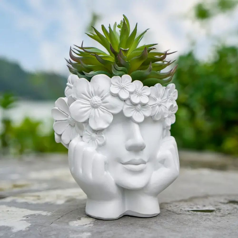 1 Creative Female Face Flower  - đánh giá và giá Resin Art Using Flowers