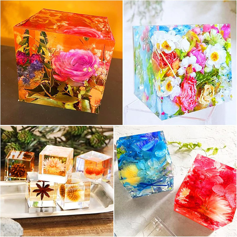 Cube Resin Mold, Clear Silicon - đánh giá và giá Resin Art Cube