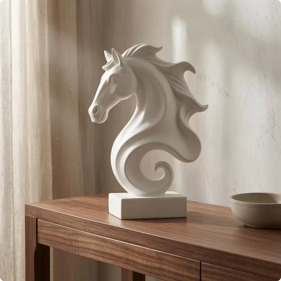 Cube Horse Head Sculpture, Col - đánh giá và giá Resin Art Cube