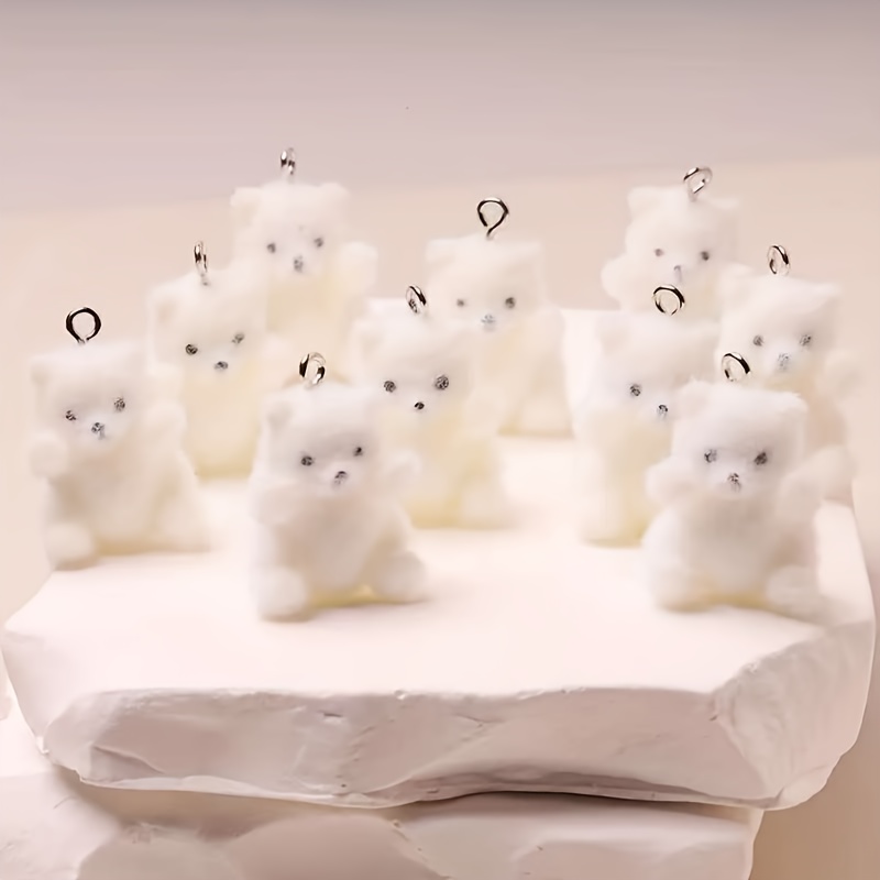 6Pcs Polar Bear Resin Charms C - đánh giá và giá Resin Art Craft