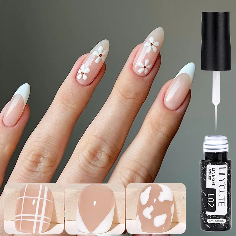 LILYCUTE 5ml White Black Liner - đánh giá và giá Resin Art Varnish