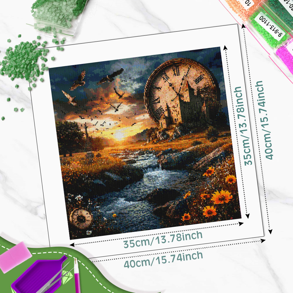 Huacan Diamond Painting Wilder - đánh giá và giá Resin Art Clock