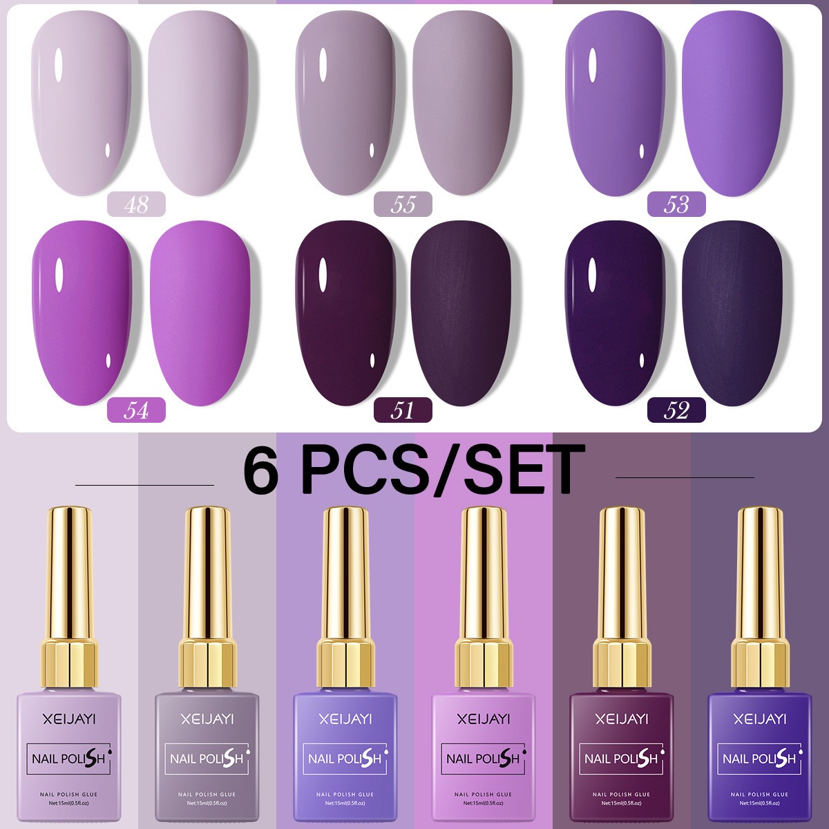 6PCS/SET 15ml Gel Nail Polish  - đánh giá và giá Resin Art Varnish
