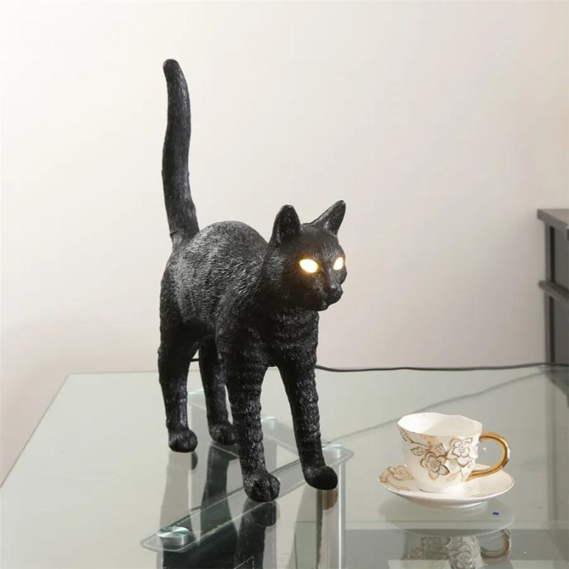 Nordic cat Table Lamp Resin an - đánh giá và giá Resin Art Floor Design