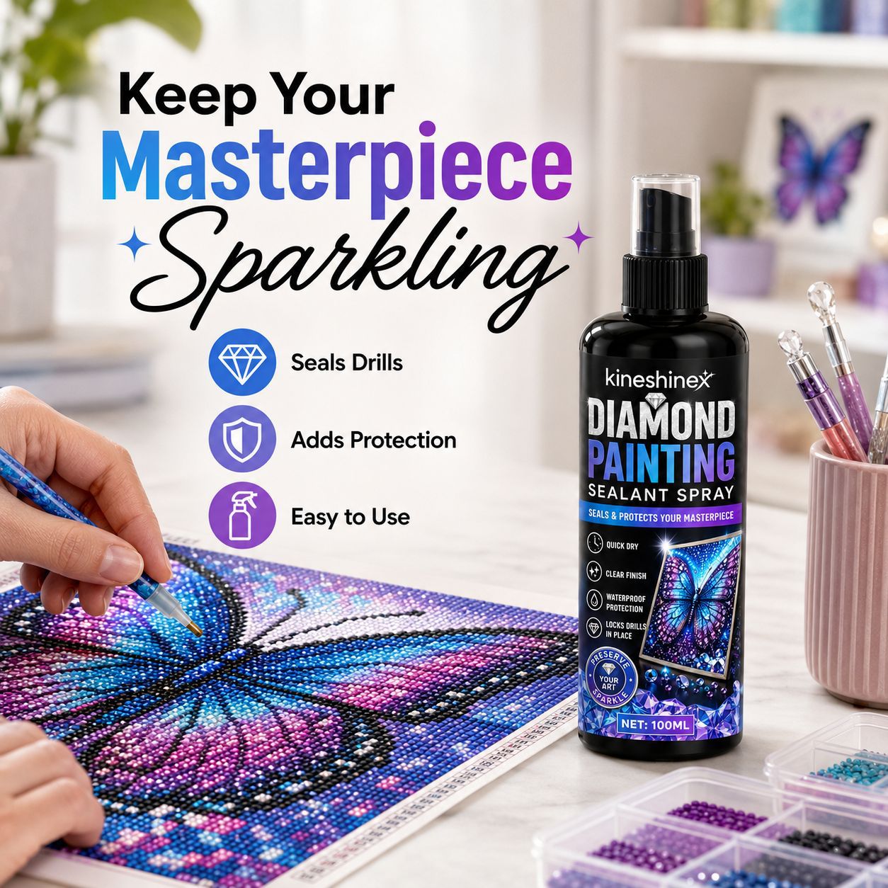 Diamond Painting Sealant Spray - đánh giá và giá Resin Art Work