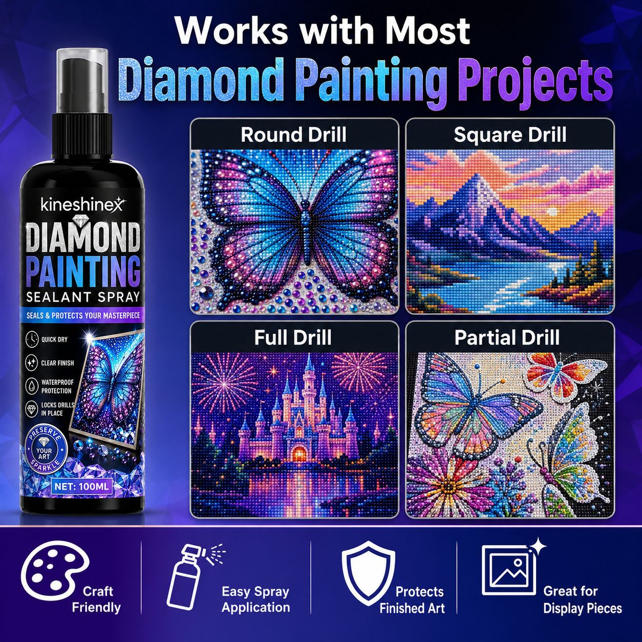 Diamond Painting Sealant Spray - đánh giá và giá Resin Art Work