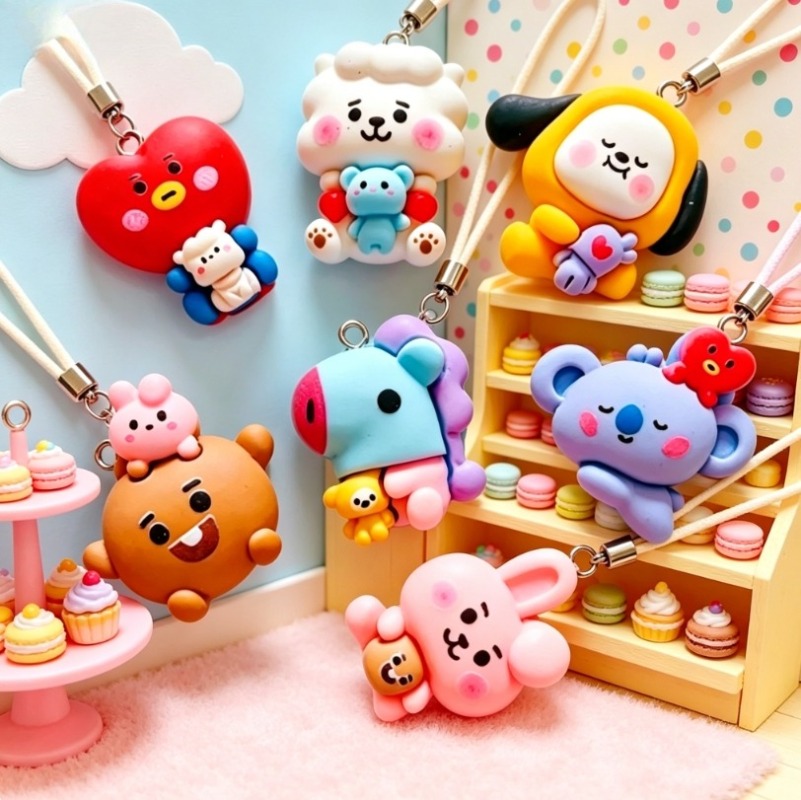 7pcs BT21 Resin Cartoon Charm  - đánh giá và giá Resin Art Gift Ideas