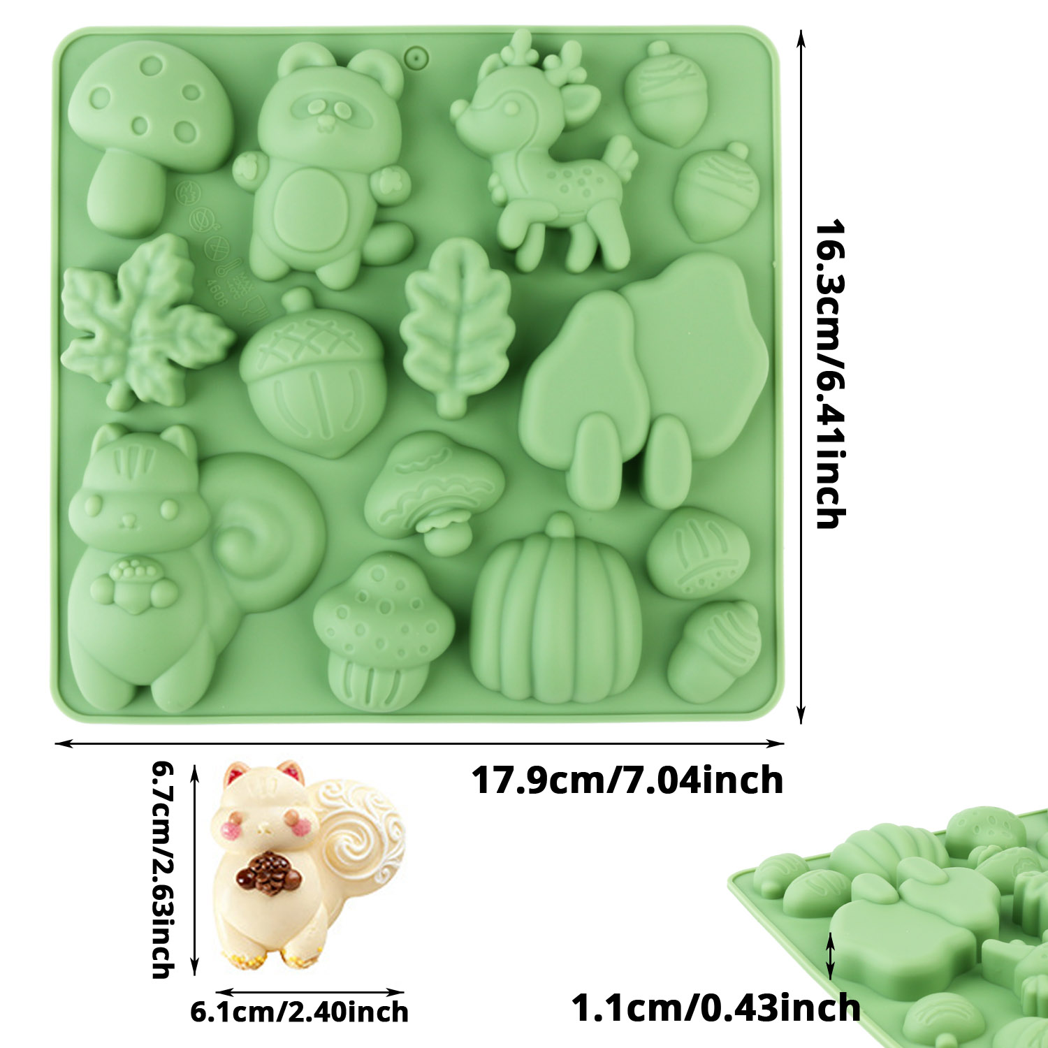 1 Silicone Cake Mold in the Sh - đánh giá và giá Resin Art Craft