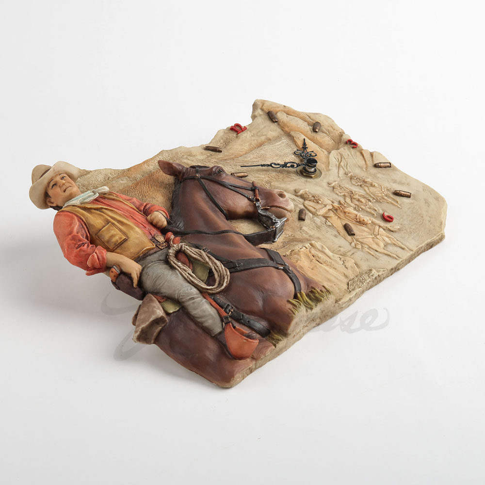 Vintage Western Cowboy Horse R - đánh giá và giá Resin Art Clock