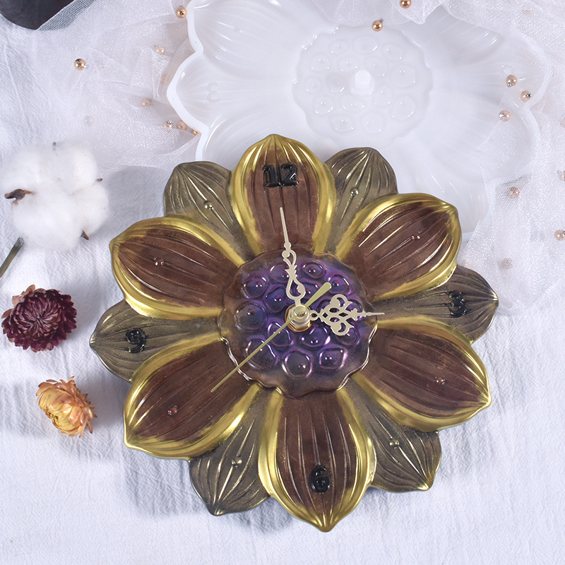 World Map Lotus Leaf Sakura Cl - đánh giá và giá Resin Art Clock