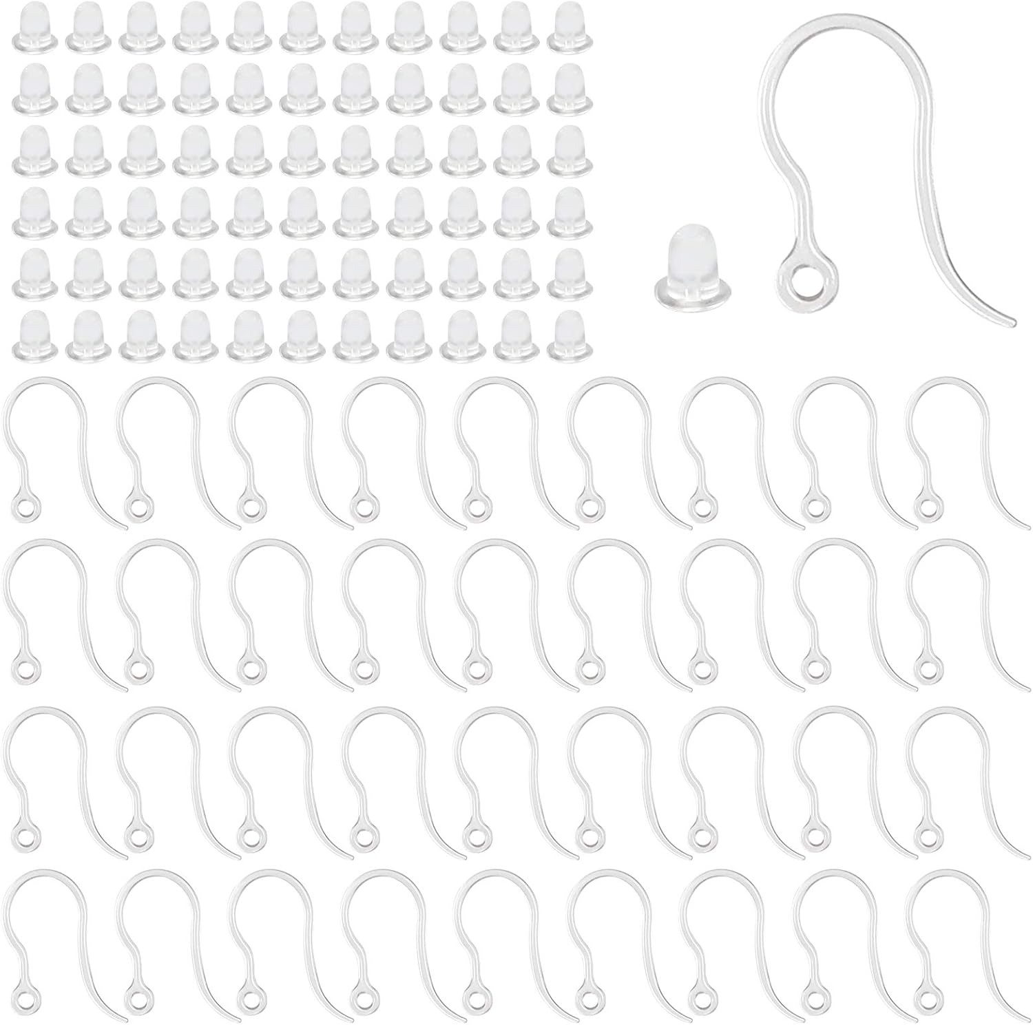 40pcs Clear Plastic Earring Ho - đánh giá và giá Resin Art Gift Ideas
