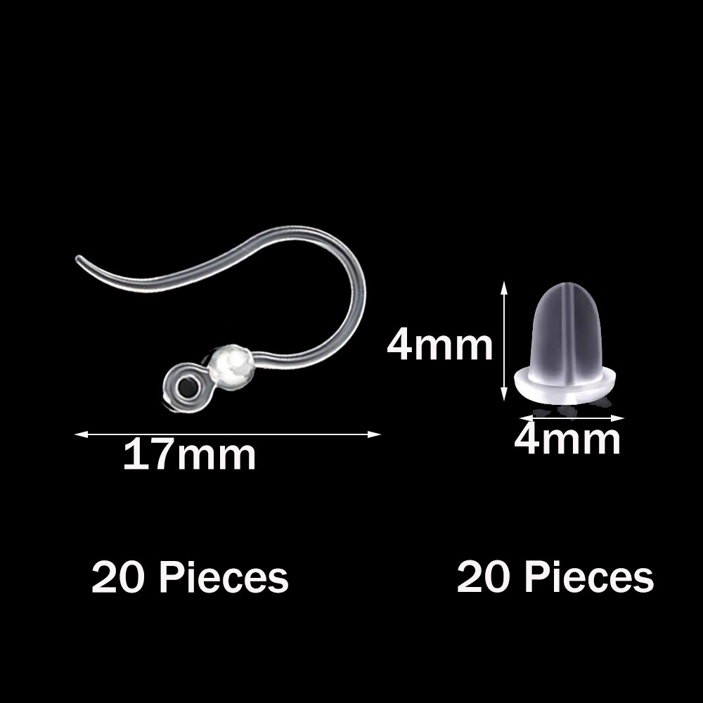 40pcs Clear Plastic Earring Ho - đánh giá và giá Resin Art Gift Ideas