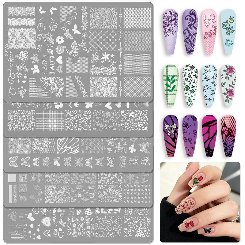 Nail Art Stencil 1 Sheet Flowe - đánh giá và giá Resin Art Using Flowers