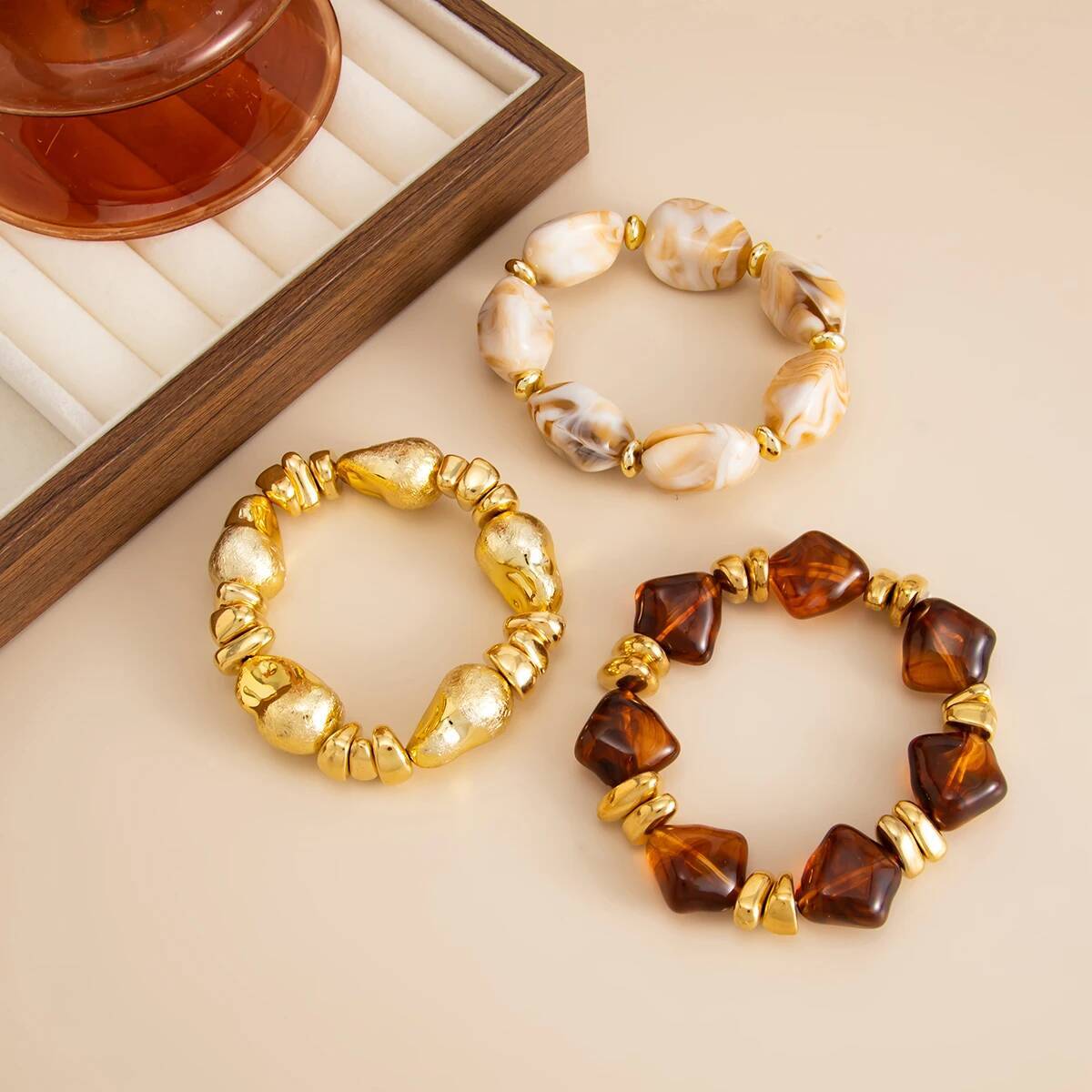 3 Pcs/Set Y2K Bohemian Acrylic - đánh giá và giá Resin Art Watch